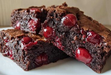 Cherry Bomb Vodka Fudge Brownies