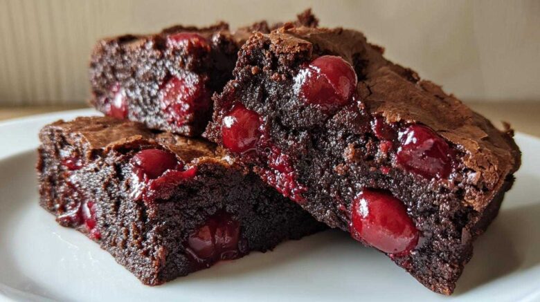 Cherry Bomb Vodka Fudge Brownies