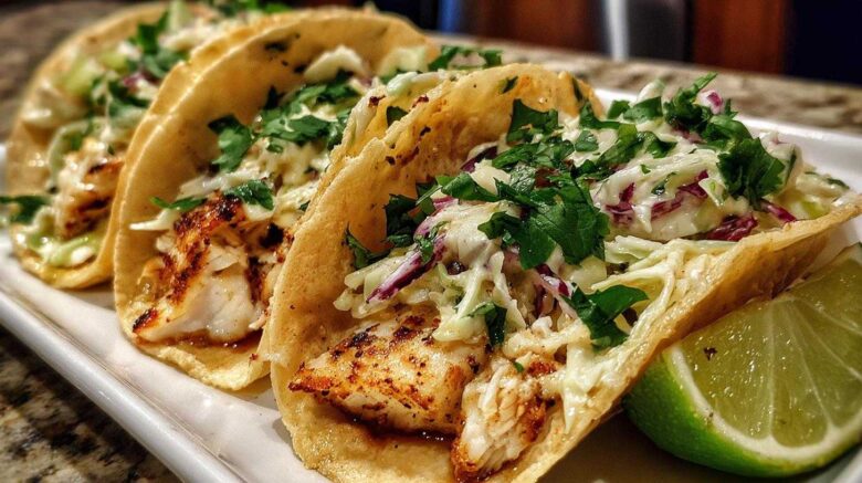 Chipotle Lime Grilled Fish Tacos