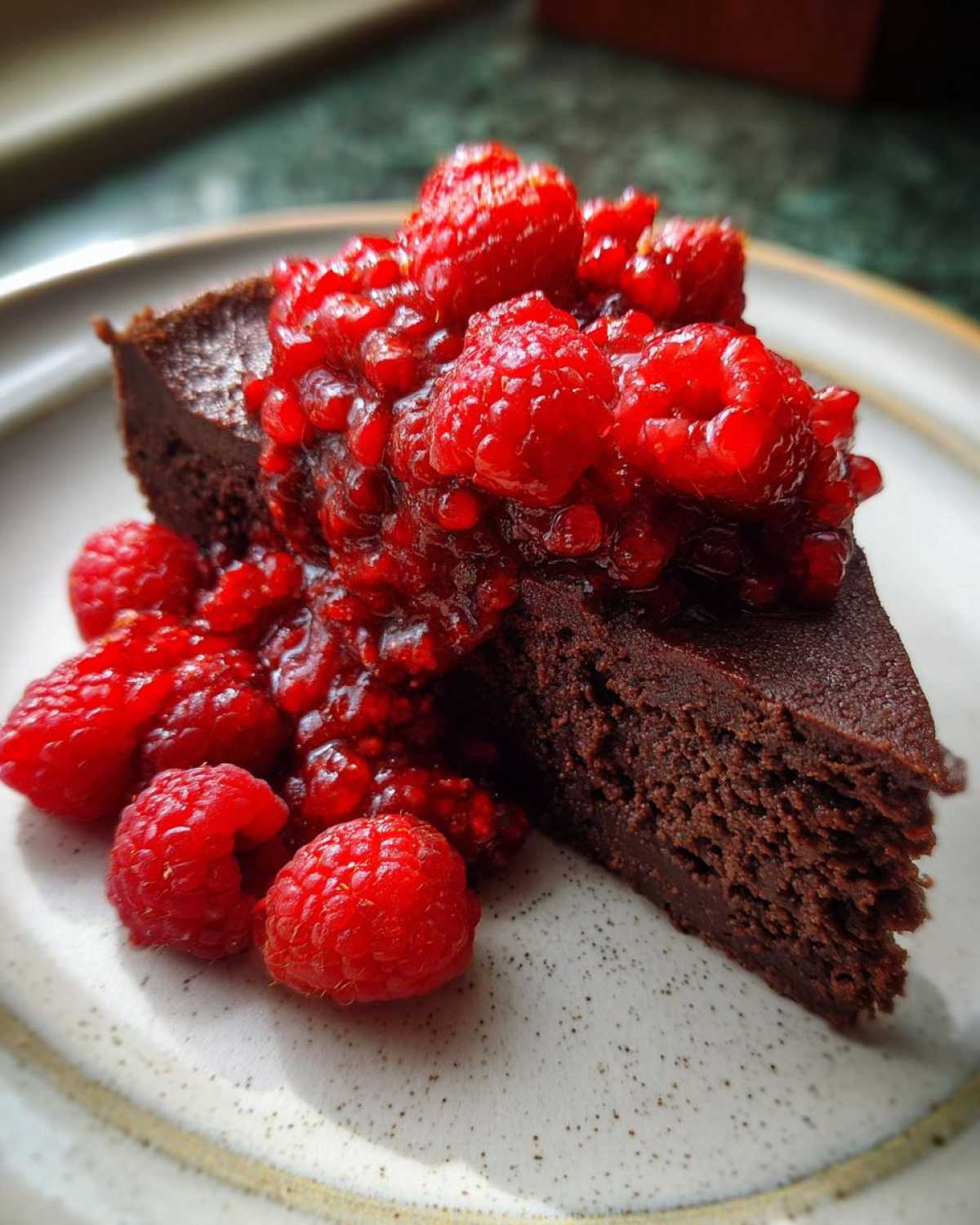 Chocolate Avocado Torte with Raspberry Salsa - detail 3