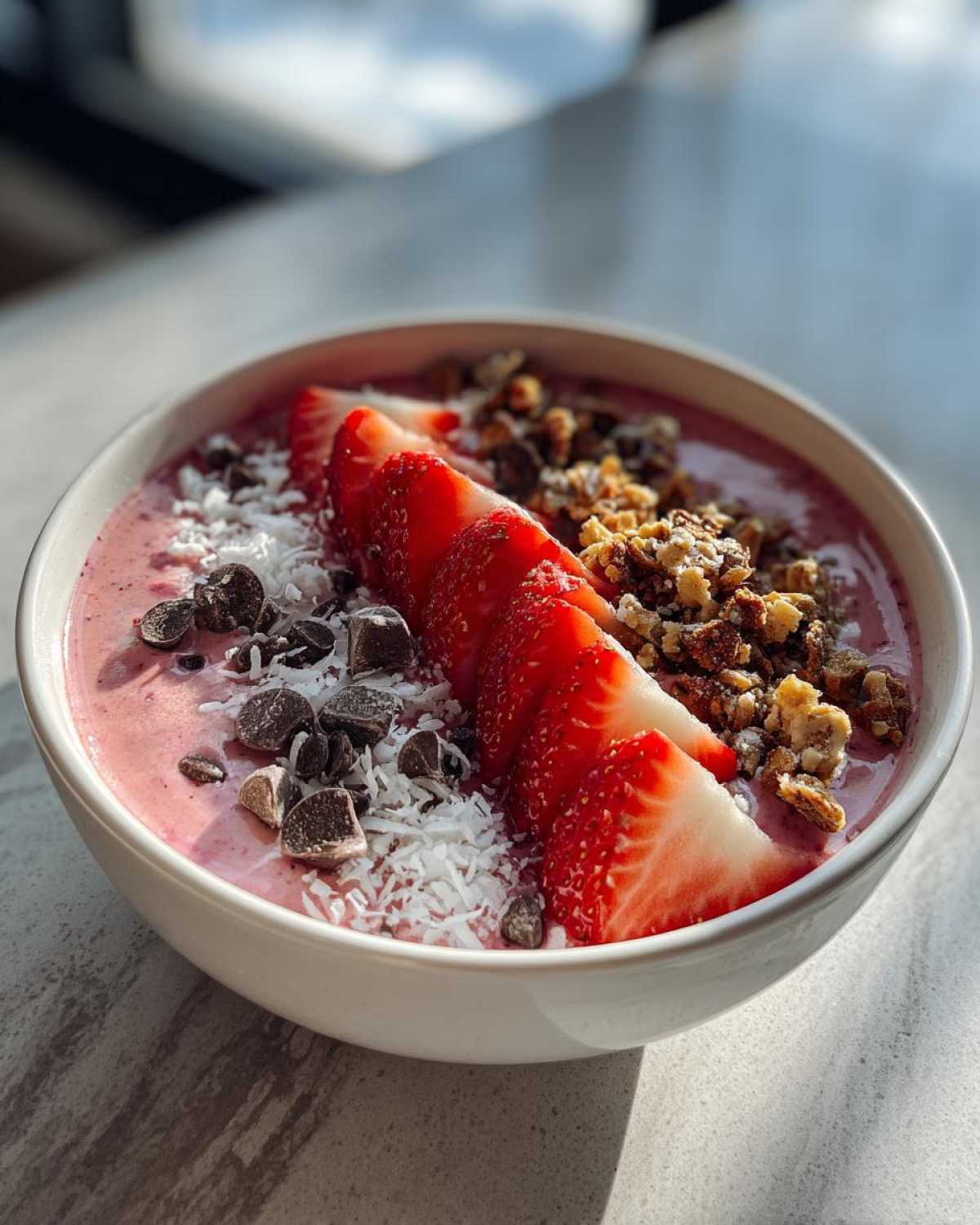 Chocolate-Covered Strawberry Smoothie Bowl - detail 3