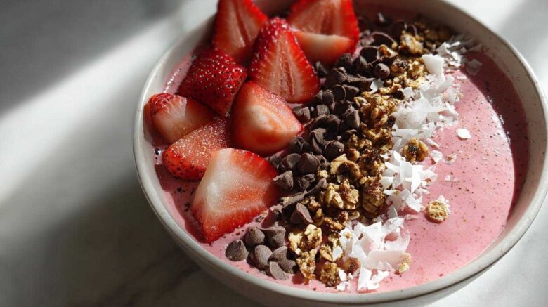 Chocolate-Covered Strawberry Smoothie Bowl