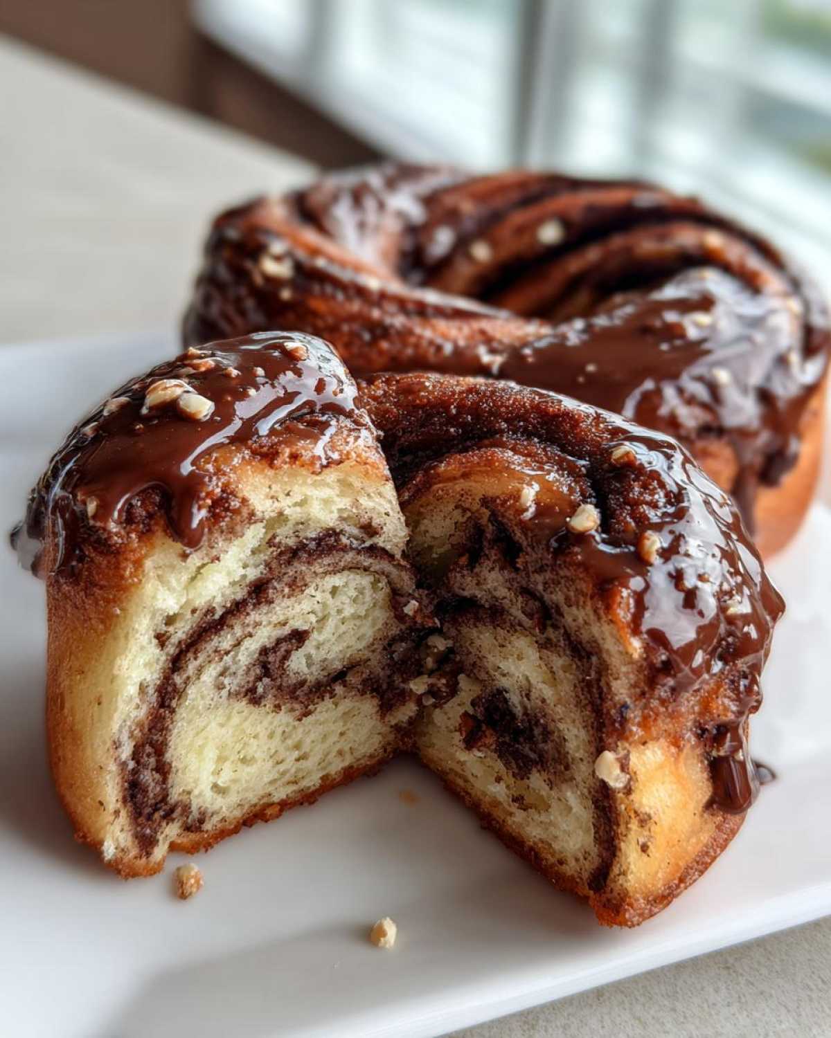 Chocolate Hazelnut Babka Donuts - detail 1