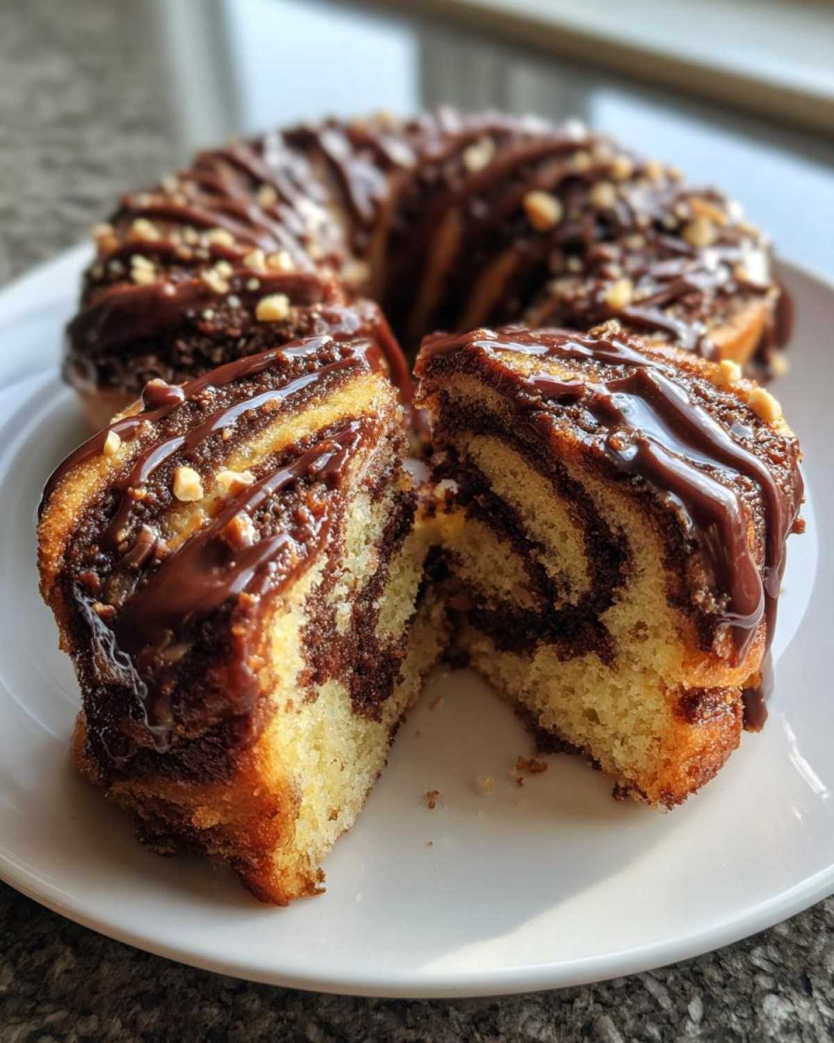 Chocolate Hazelnut Babka Donuts - detail 2