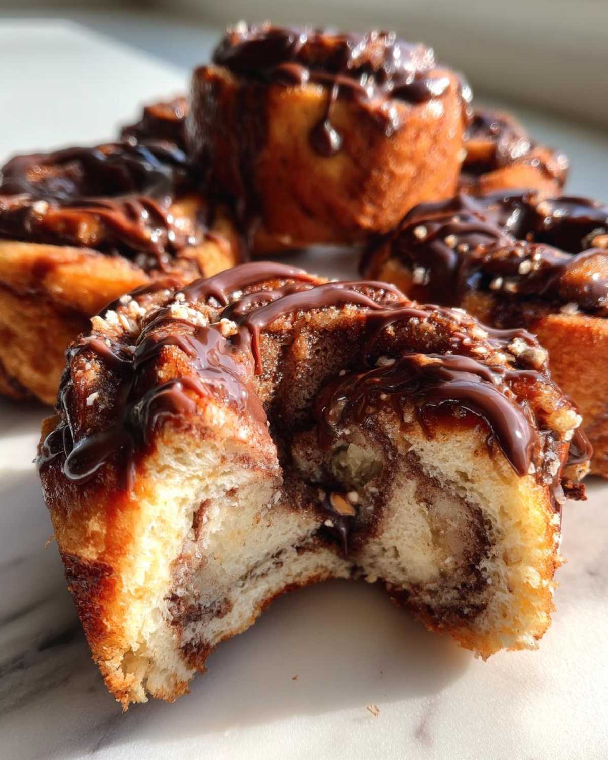 Chocolate Hazelnut Babka Donuts - detail 3