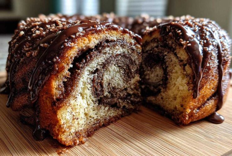 Chocolate Hazelnut Babka Donuts