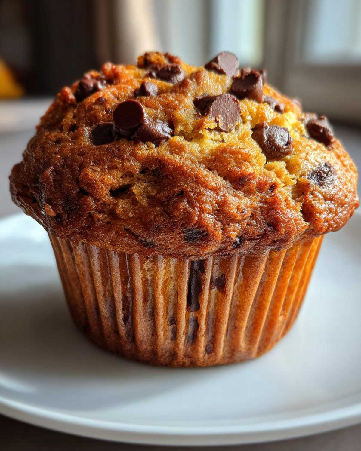 Chocolate chip banana muffins - detail 1