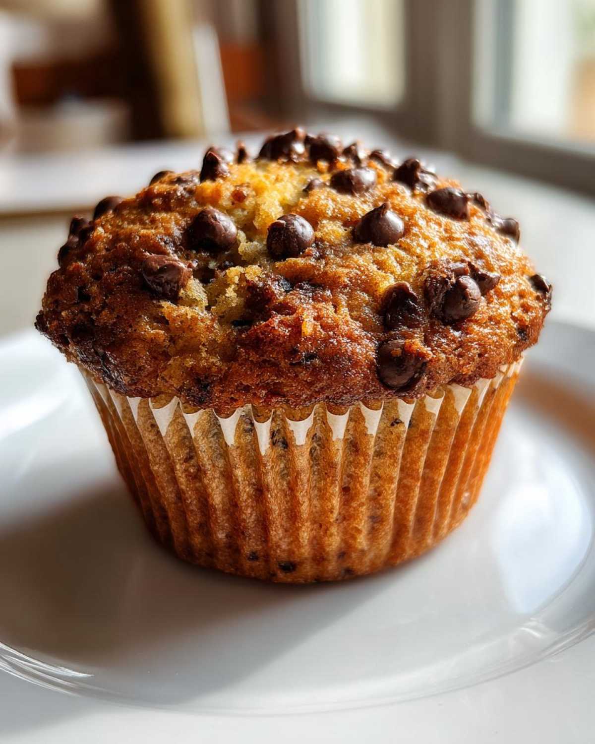 Chocolate chip banana muffins - detail 2