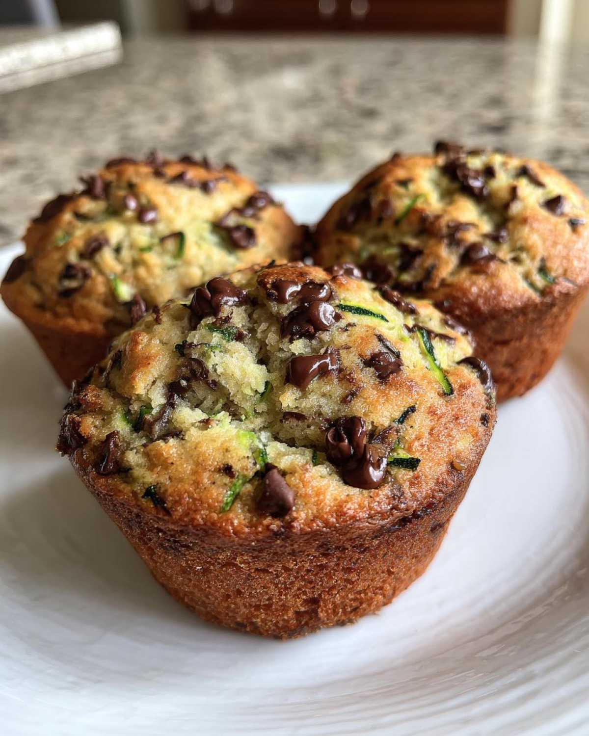 Chocolate chip zucchini muffins - detail 1