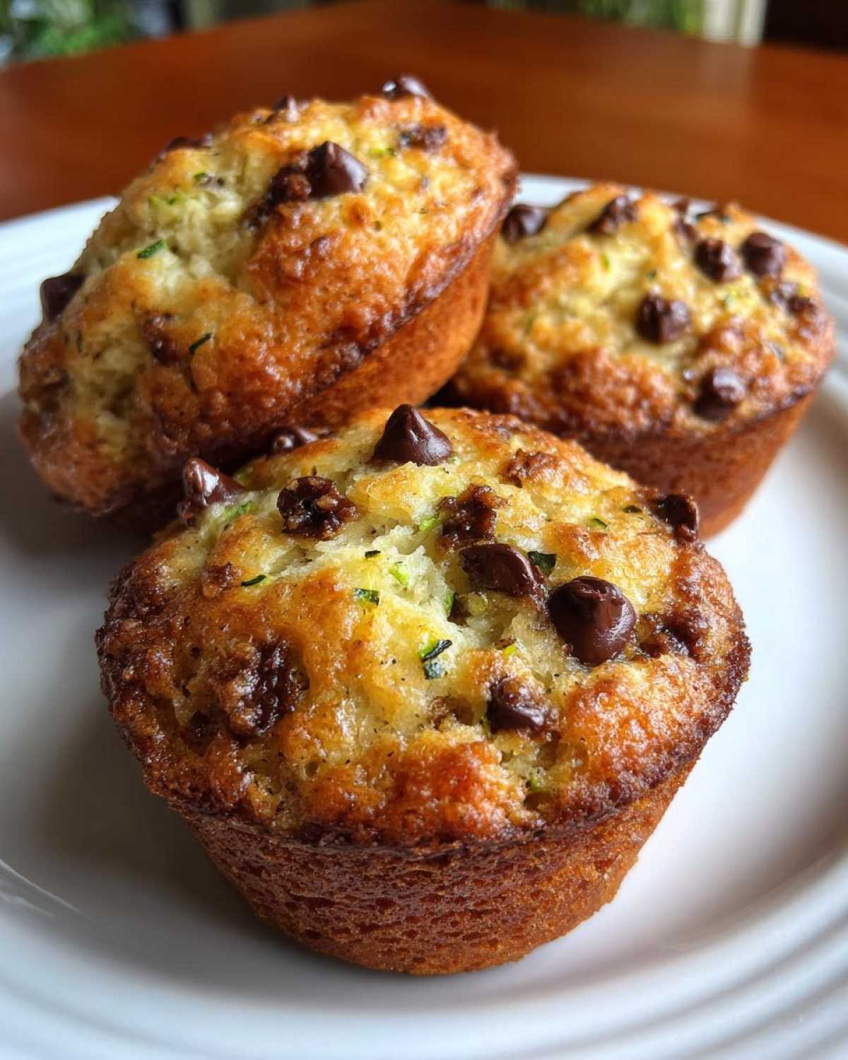 Chocolate chip zucchini muffins - detail 2