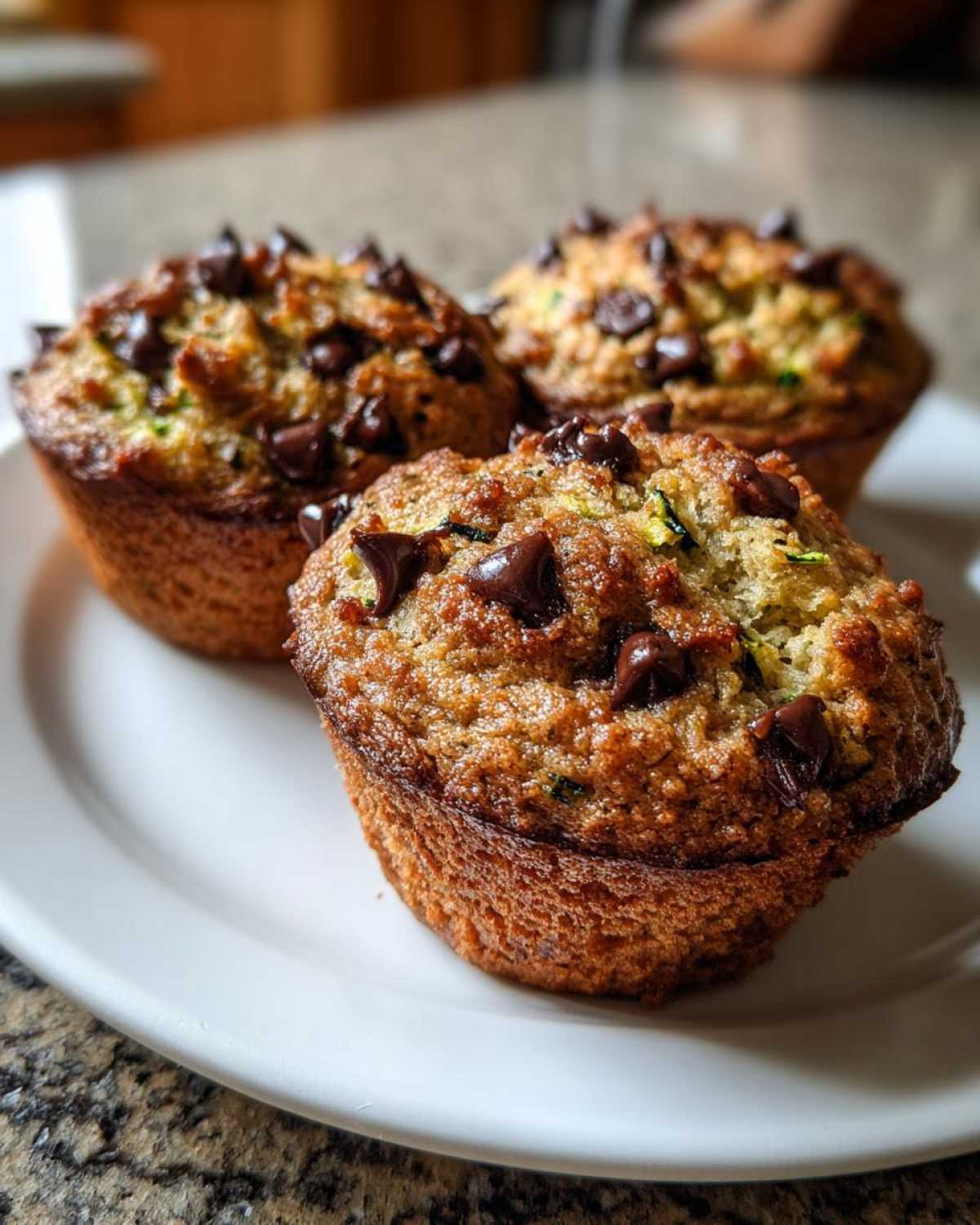 Chocolate chip zucchini muffins - detail 3