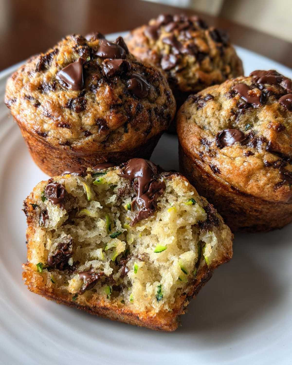 Chocolate chip zucchini muffins - detail 4