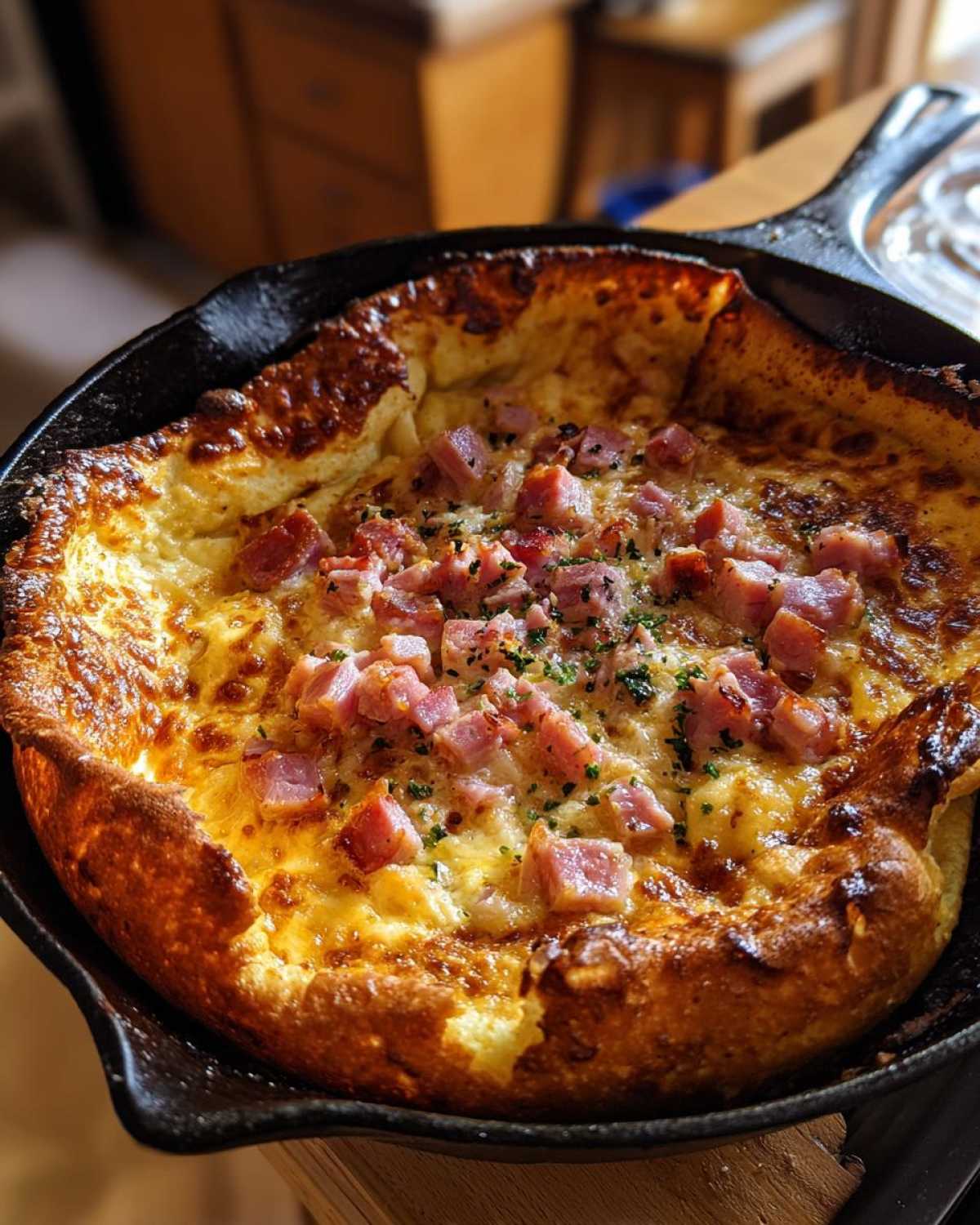 Christmas Ham Cheddar Dutch Baby - detail 1