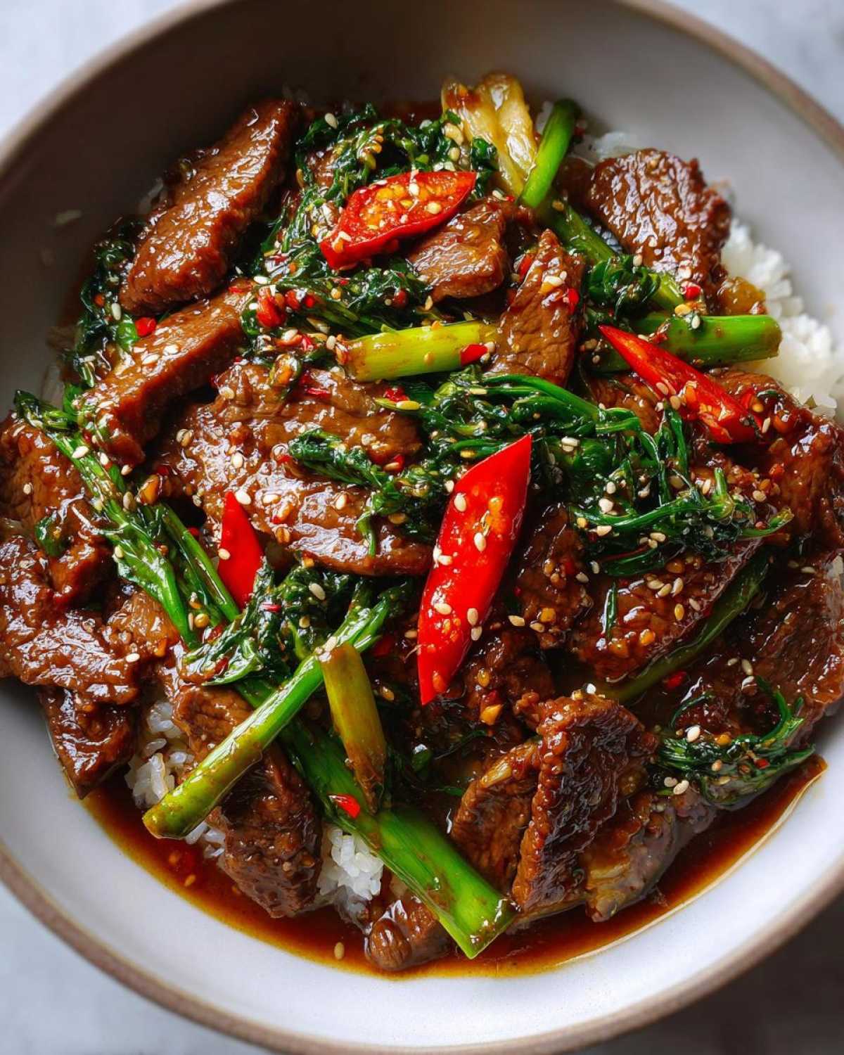 Cinnamon-Sesame Beef Stir-Fry - detail 3