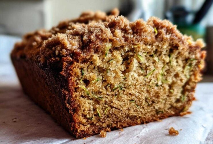 Cinnamon Streusel Topped Zucchini Bread Bakery Style