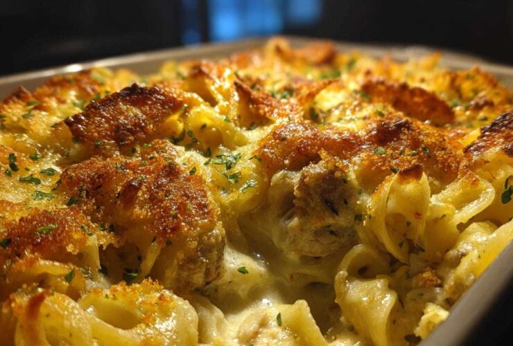 Classic tuna noodle casserole