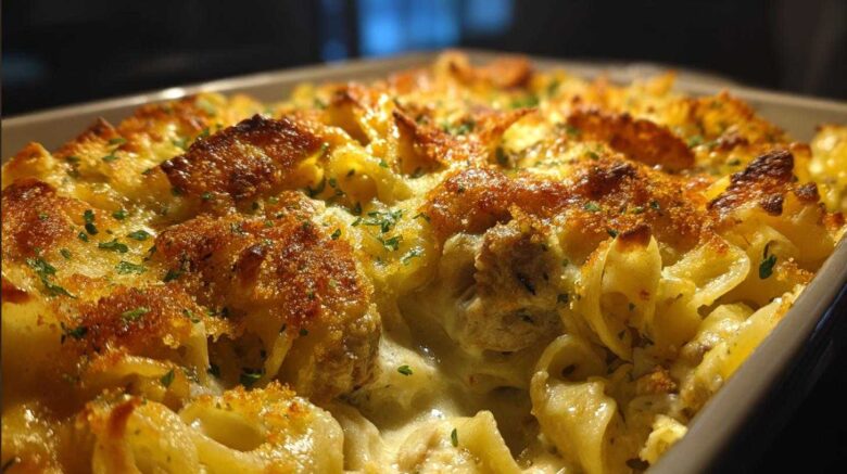 Classic tuna noodle casserole