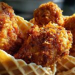 Coconut Chicken Waffle Cones