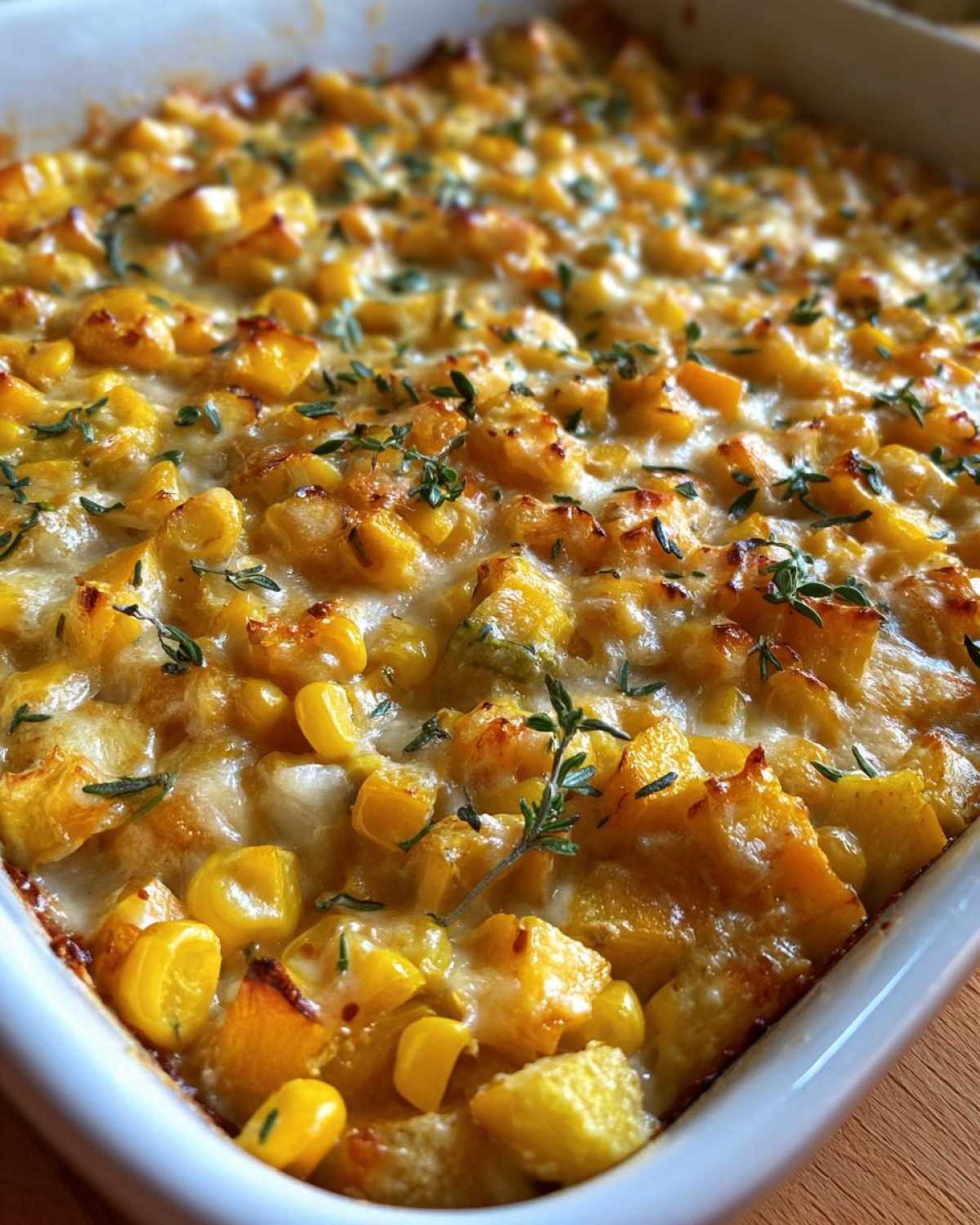 Corn and squash casserole - detail 1