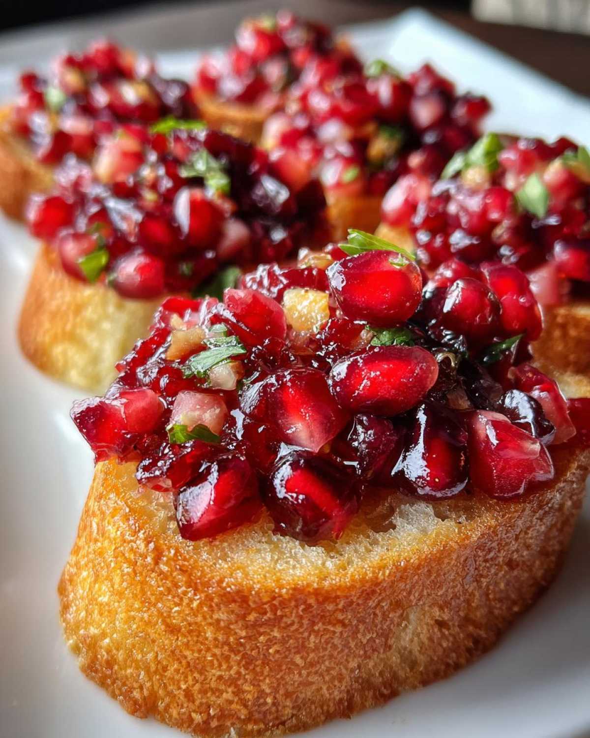 Cranberry Pomegranate Salsa Bruschetta - detail 2