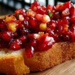 Cranberry Pomegranate Salsa Bruschetta