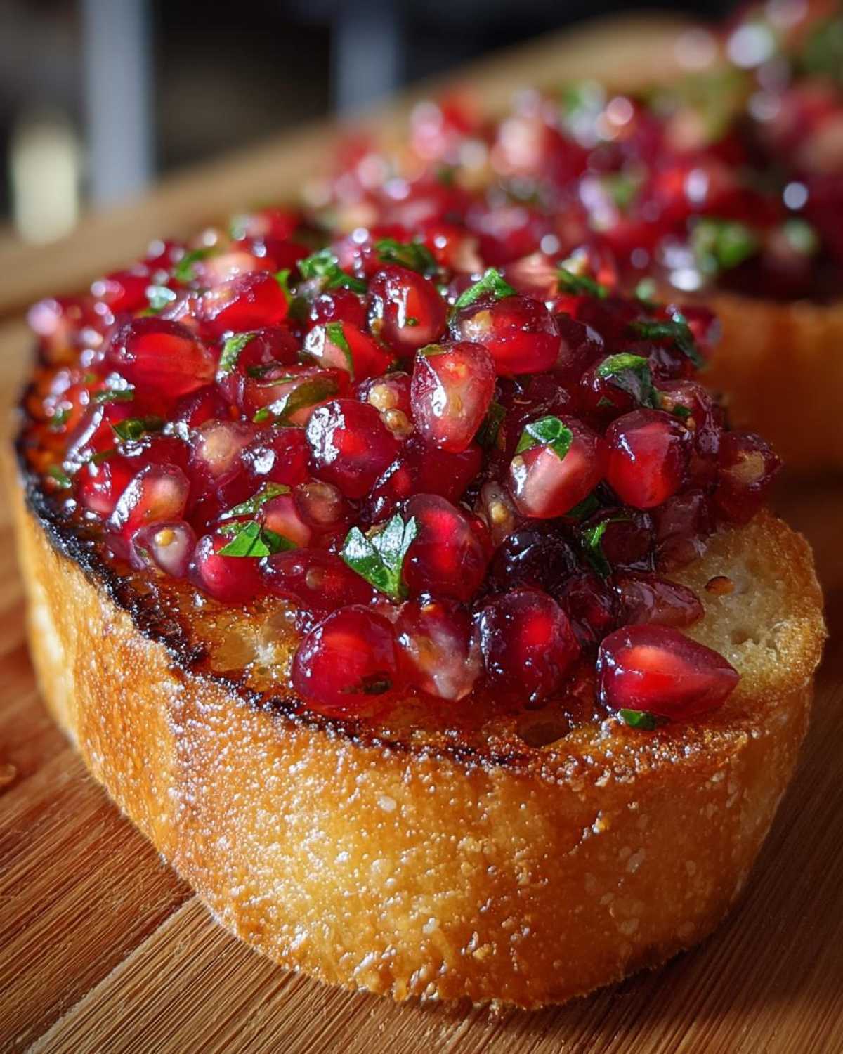 Cranberry Pomegranate Salsa Bruschetta - detail 3