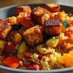 Crispy Tofu Quinoa Pilaf