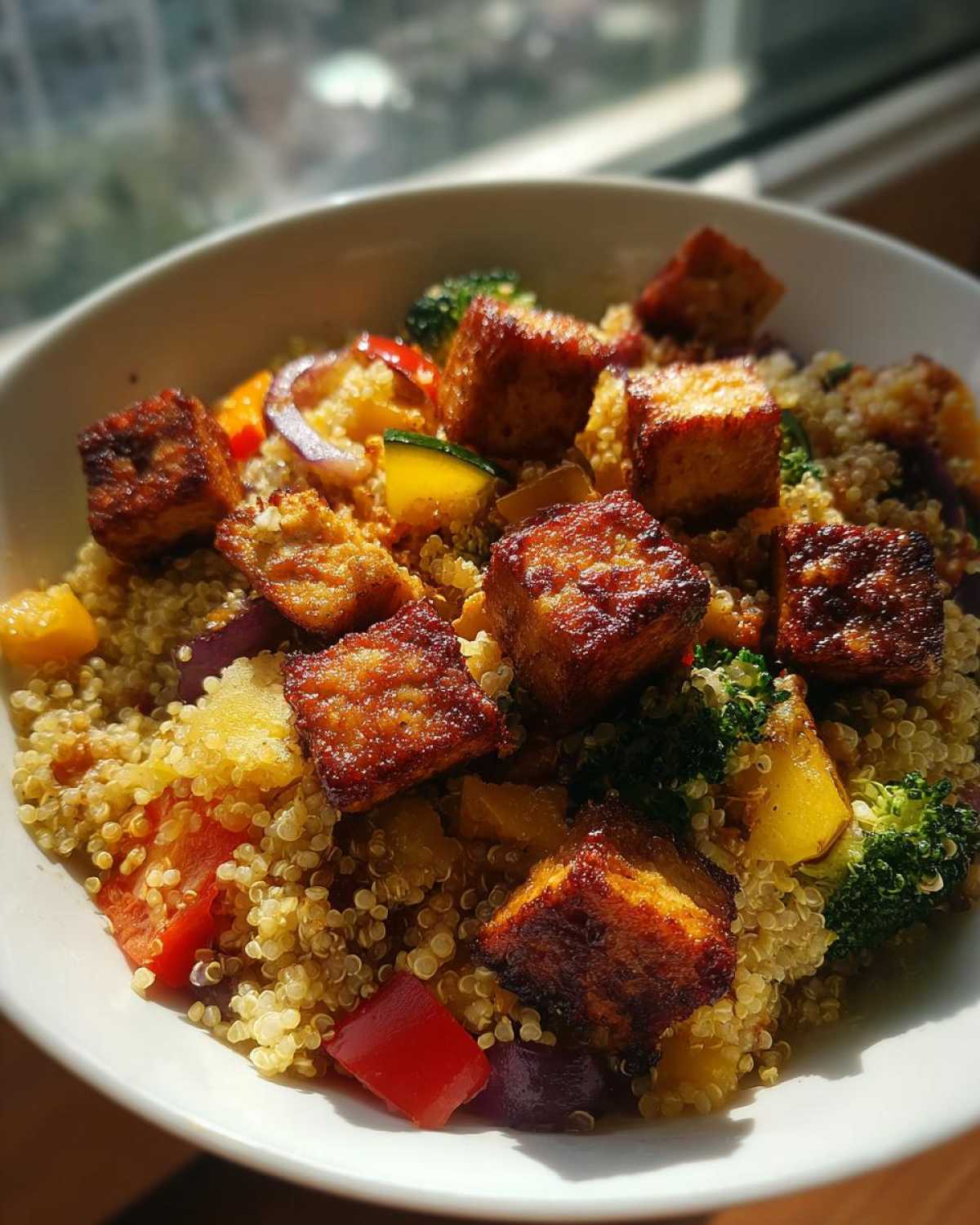Crispy Tofu Quinoa Pilaf - detail 2