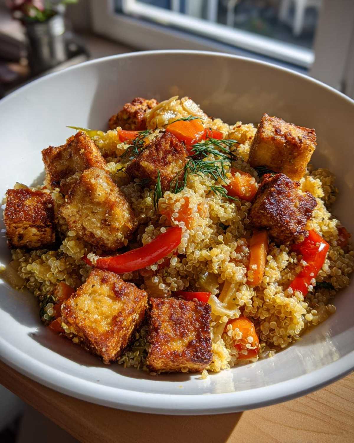 Crispy Tofu Quinoa Pilaf - detail 3