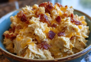 Crockpot Crack Chicken (Bacon Cheddar Ranch)