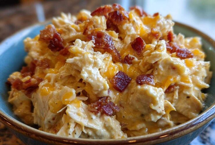 Crockpot Crack Chicken (Bacon Cheddar Ranch)