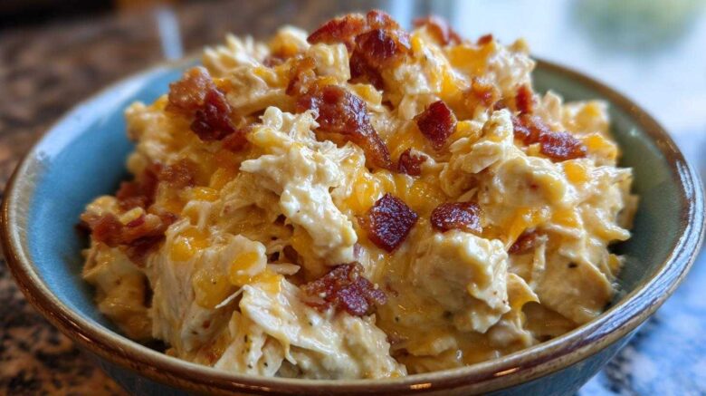 Crockpot Crack Chicken (Bacon Cheddar Ranch)