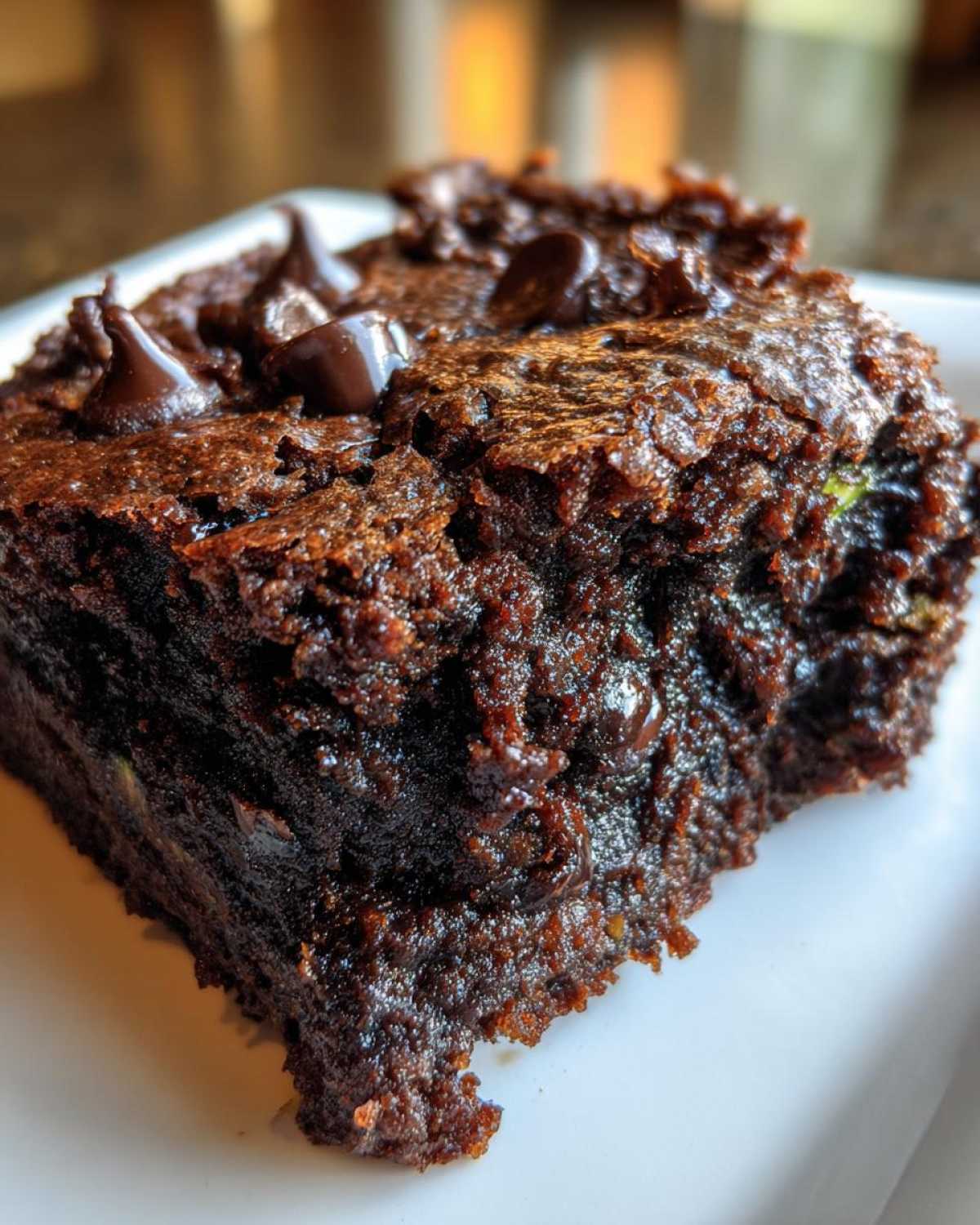 Dark Chocolate Zucchini Brownies - detail 4