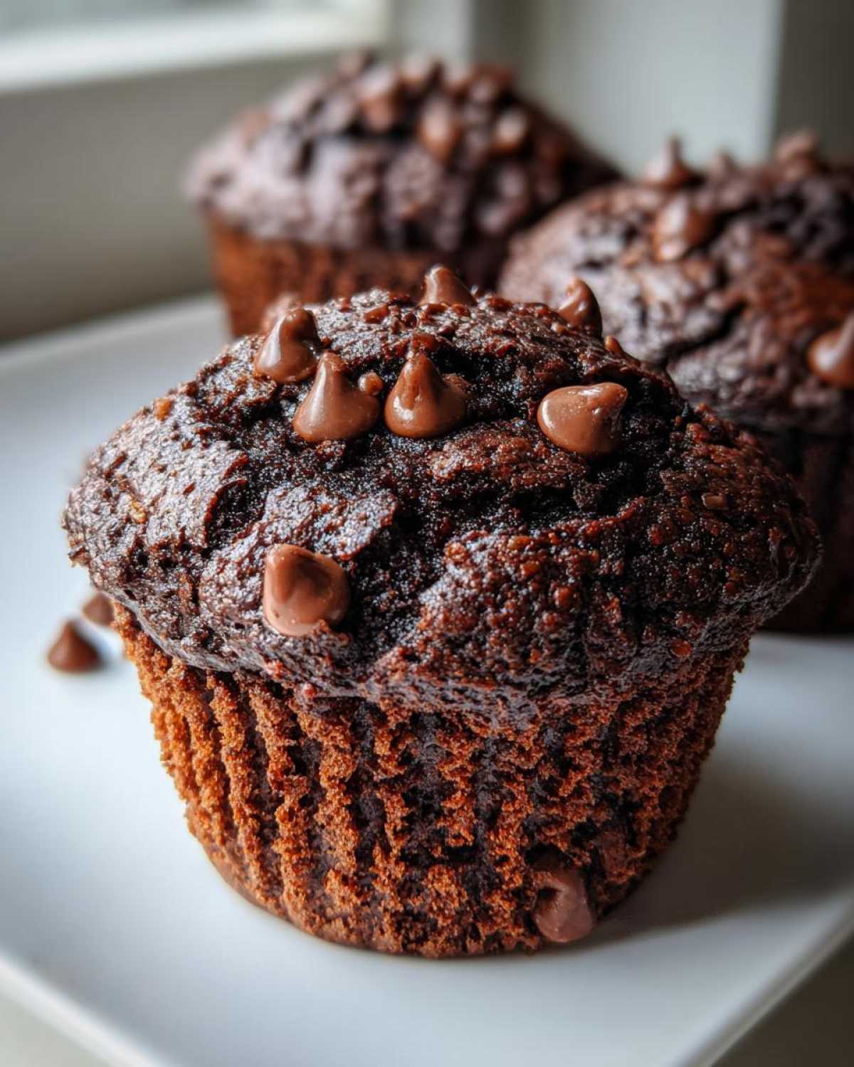 Double chocolate chip muffins - detail 1