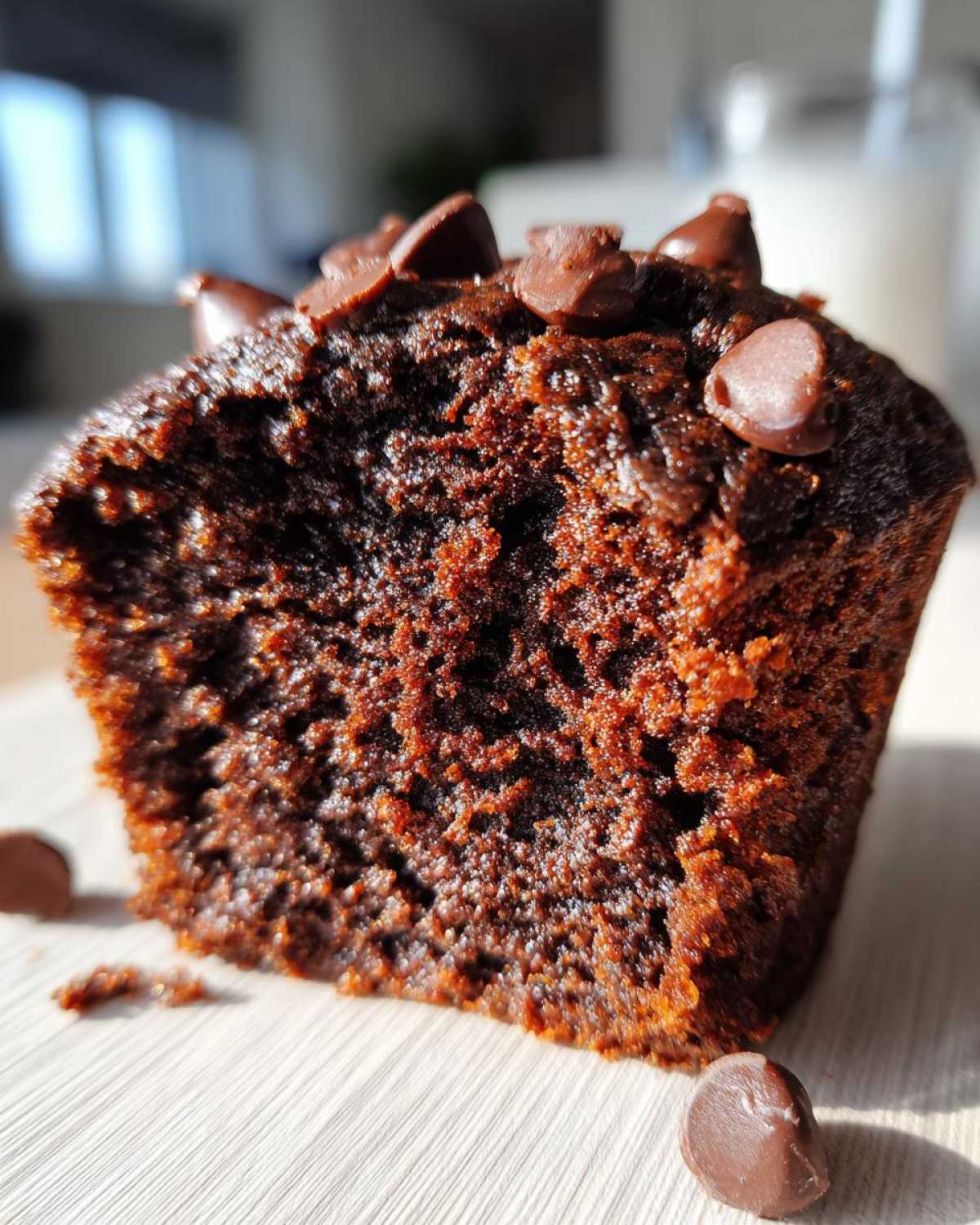 Double chocolate chip muffins - detail 2