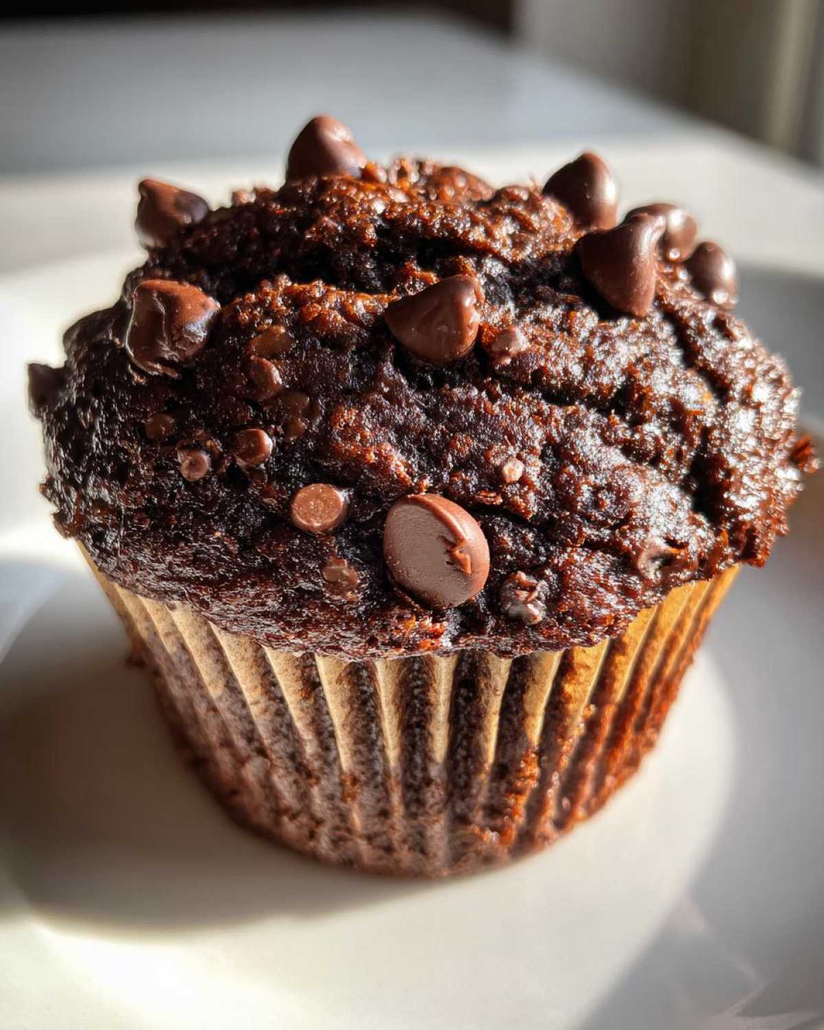 Double chocolate chip muffins - detail 3