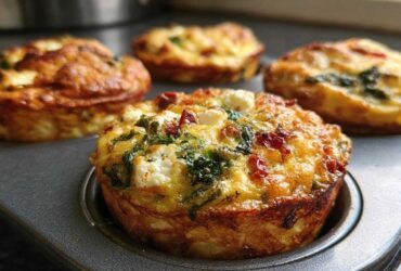Egg Muffins with Kale, Feta and Sun-Dried Tomatoes