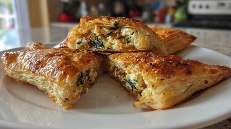 Feta Spinach Artichoke Puff Pastry Bites