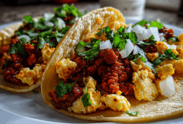 Fiesta Chorizo Egg Tacos