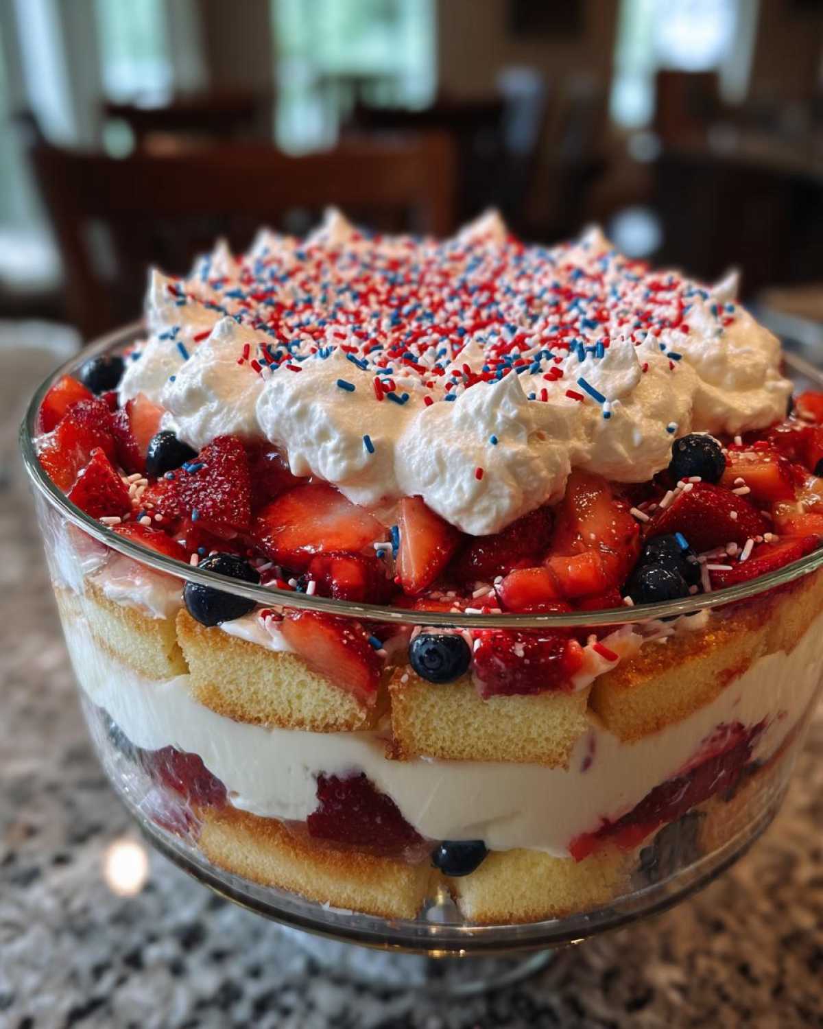 Fourth of July Berry Trifle - detail 2