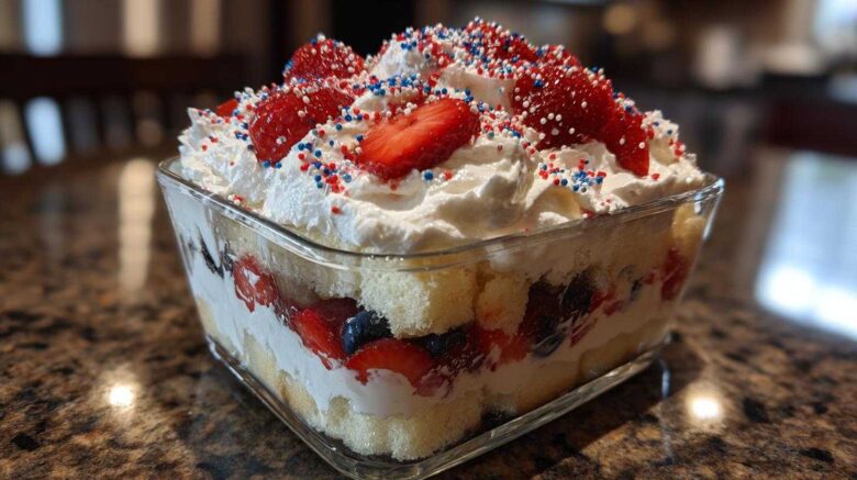 Fourth of July Berry Trifle