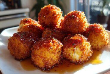 Fried Mac & Cheese Bites with Hot Honey