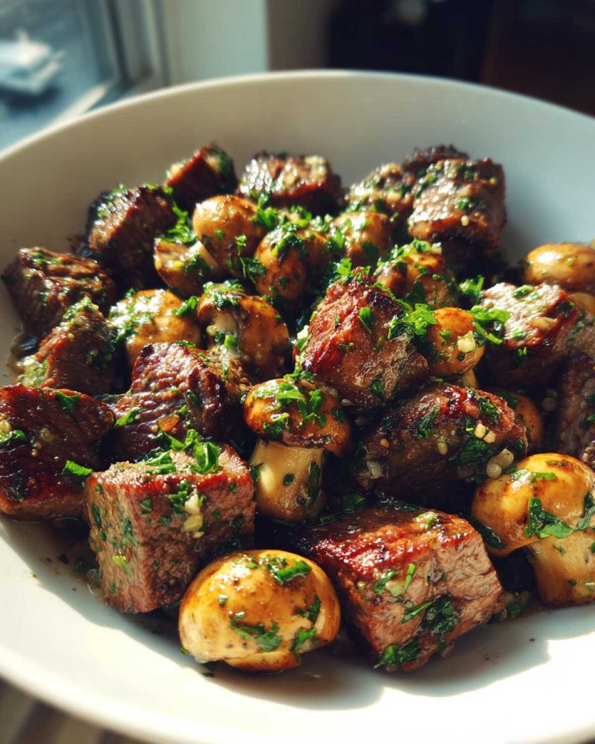 Garlic Butter Steak Bites with Mushrooms - detail 1