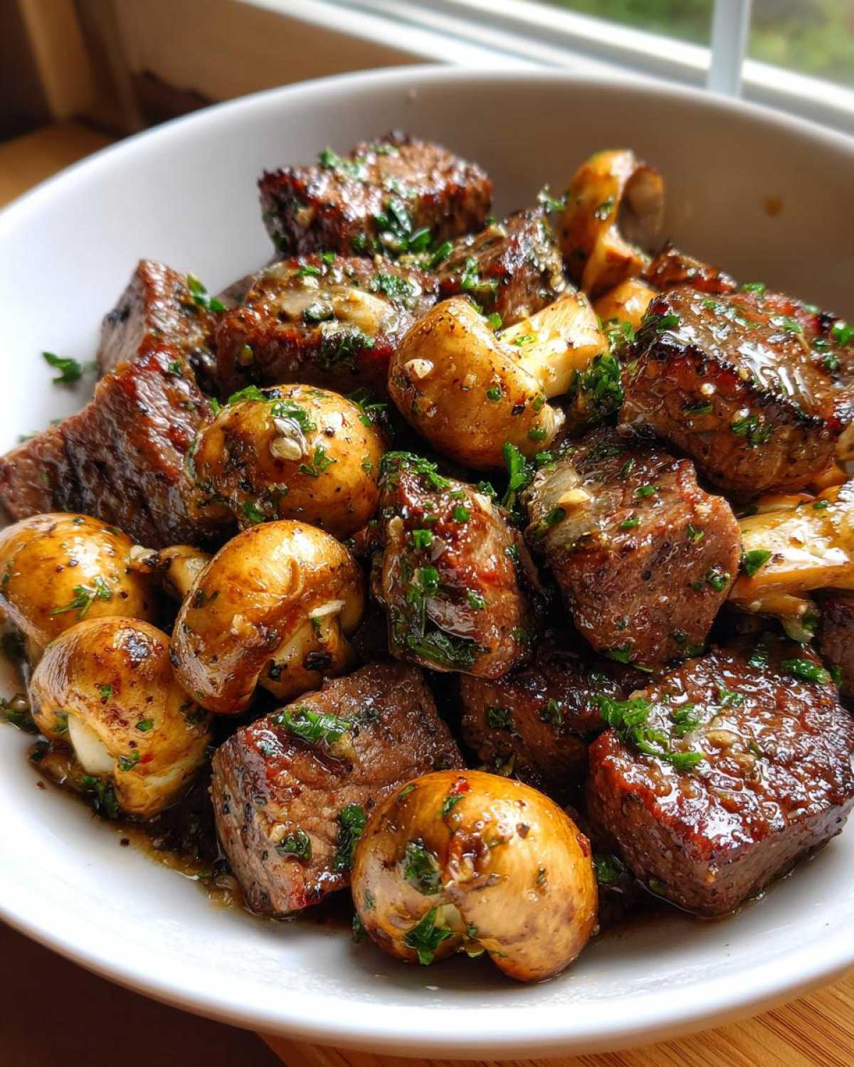 Garlic Butter Steak Bites with Mushrooms - detail 2