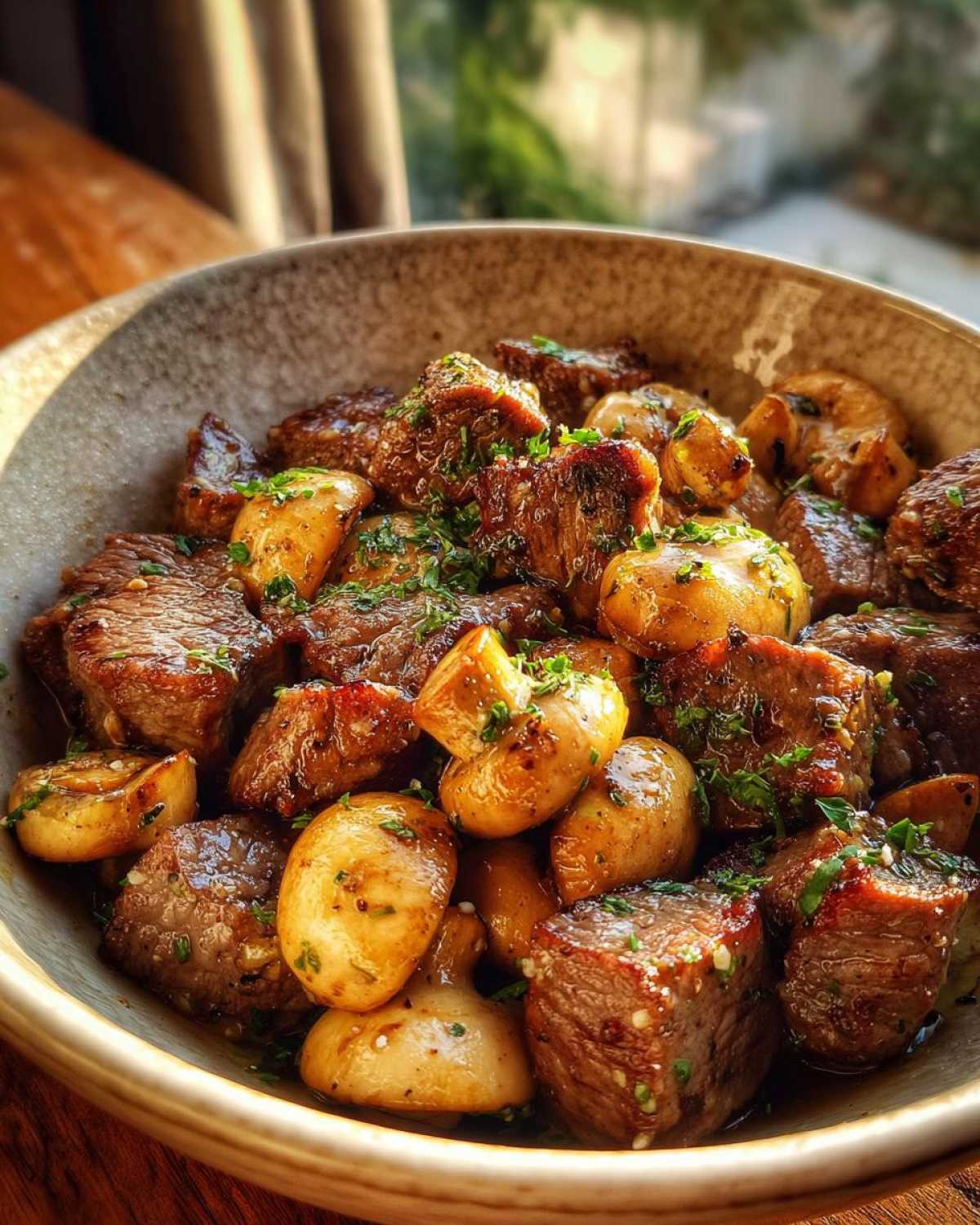 Garlic Butter Steak Bites with Mushrooms - detail 4