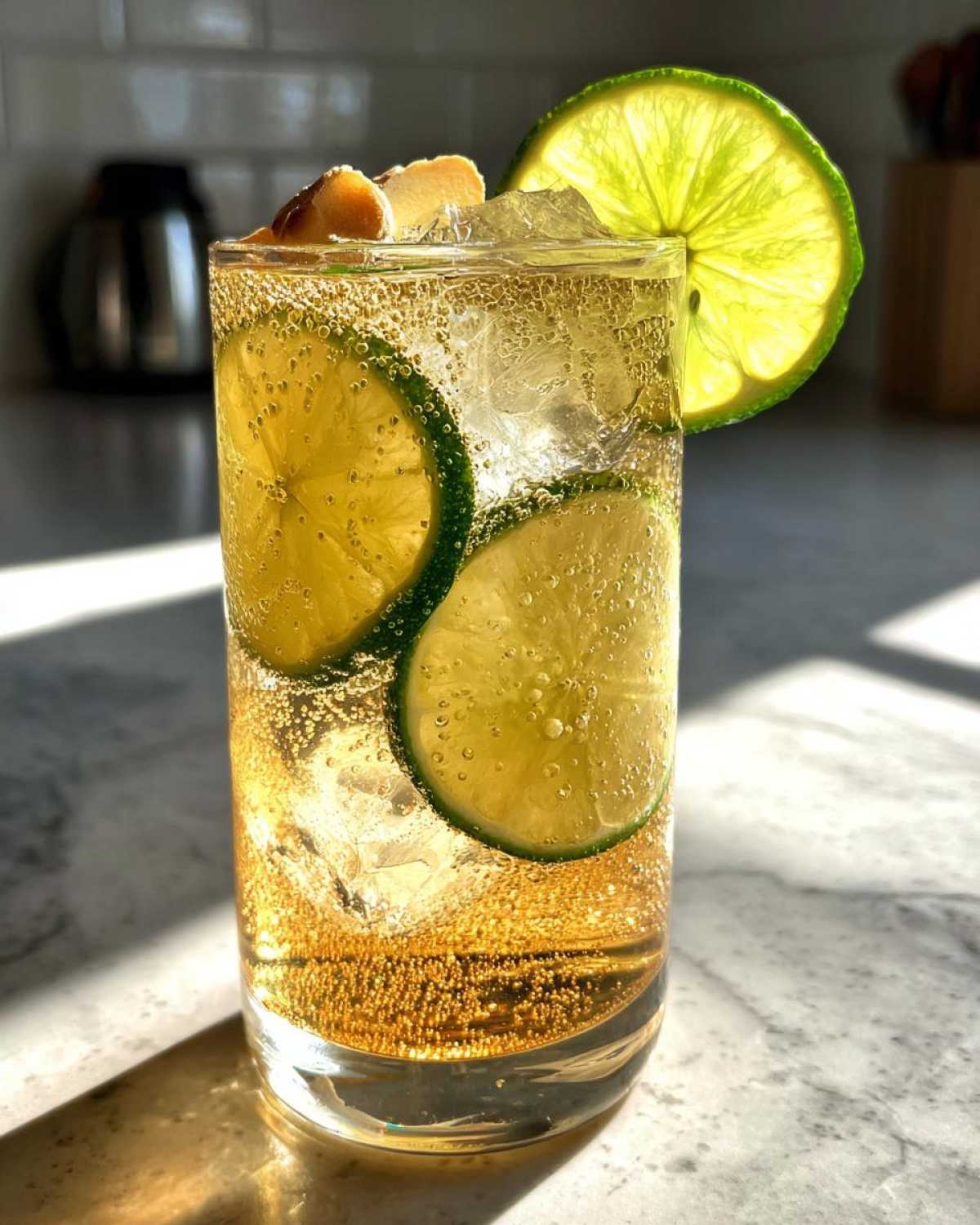 Ginger Lime Kombucha Mocktail - detail 3
