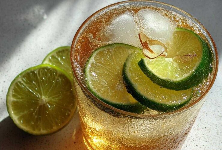 Ginger Lime Kombucha Mocktail