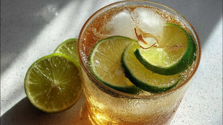 Ginger Lime Kombucha Mocktail