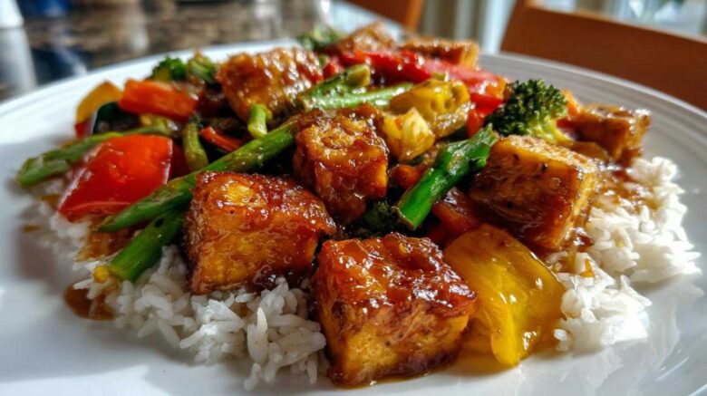 Ginger Soy Glazed Tofu Stir-Fry