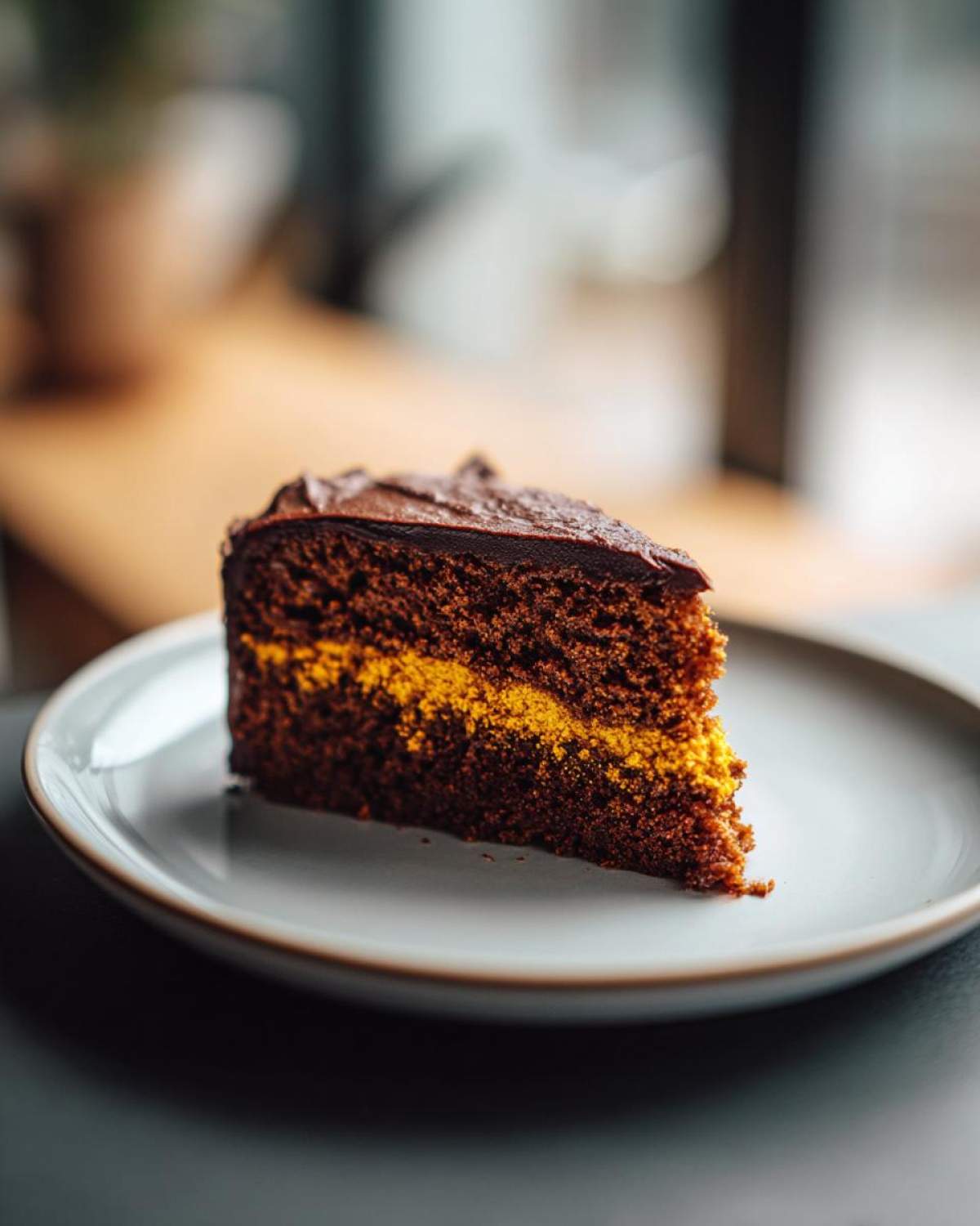 Golden Turmeric Latte Chocolate Cake - detail 3